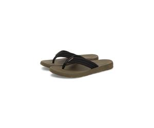 Zehentrenner TOMMY HILFIGER "MOLDED HILFIGER LTH BEACH SANDAL", Herren, Gr. 44, schwarz, Textil, Schuhe Zehentrenner, Sommerschuh, Dianette, Flat mit dezentem Label (15841318-44) schwarz