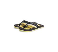 Zehentrenner TOMMY HILFIGER "PATCH HILFIGER BEACH SANDAL", Herren, Gr. 41, schwarz, Textil, Schuhe Zehentrenner, Sommerschuh, Strandschuh mit gestreifter Bandage (61314837-41) schwarz
