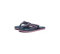Tommy Hilfiger Men's Sporty Hilfiger Beach Sandal FM0FM05805 Flip Flops, BLUE (Desert Sky), 10.5