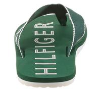 Zehentrenner TOMMY HILFIGER "SPORTY HILFIGER BEACH SANDAL", Herren, Gr. 41, grün, Textil, Schuhe Zehentrenner, Sommerschuh, Strandschuh mit Kontrastbesätzen (67511050-41) grün