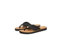 Zehentrenner TOMMY HILFIGER "TH LTR FOOTBED SUMMER SANDAL", Damen, Gr. 35, schwarz, Textil, Basic, Schuhe Zehentrenner, Sommerschuh, Strandschuh, Dianette, Flat mit Logoemblem (88025466-35) schwarz