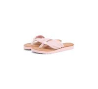 Zehentrenner TOMMY HILFIGER "TH LTR FOOTBED SUMMER SANDAL", Damen, Gr. 39, rose, Textil, Basic, Schuhe Zehentrenner, Sommerschuh, Strandschuh, Dianette, Flat mit Logoemblem (71867331-39) rose