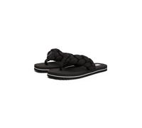 Zehentrenner TOMMY JEANS "BRAIDED THONG BEACH SANDAL", Damen, Gr. 37, schwarz, Textil, modisch, Schuhe, Dianette, Sommerschuh mit geflochtener, wattierter Bandage (50672658-37) schwarz
