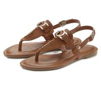 Zehentrenner VIVANCE, Damen, Gr. 40, braun (camelfarben), Obermaterial: 100% Lederimitat. Decksohle: 100% Lederimitat. Futter: 100% Lederimitat. Laufsohle: 100% Synthetik, unifarben, Schuhe Zehentrenn