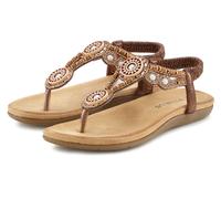 Zehentrenner VIVANCE, Damen, Gr. 42, braun (bronzefarben), Obermaterial: 100% Textilmaterial. Decksohle: 100% Textilmaterial. Laufsohle: 100% Synthetik, unifarben, Basic, Schuhe Zehentrenner, Sandale,