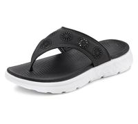 Zehentrenner VIVANCE Gr. 42, schwarz Damen Schuhe Strandaccessoires Pantolette mit Cut-Out-Muster VEGAN (58445163-42)