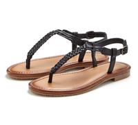 Zehentrenner VIVANCE "Sandalette, Sommerschuh, Sandale, Ledersandale", Damen, Gr. 39, schwarz, Obermaterial: 100% Schafsleder. Decksohle: 100% Schafsleder. Futter: 100% Schafsleder. Laufsohle: 100% Sy