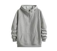 Zeiayuas Herren Sweatshirt Mit ReißVerschluss Einfarbig Casual ÜBergangsjacke Oversized Y2k Hoodie Modisch Bequeme Kapuzenpullover Mode Kapuzenshirt Mit Tasche Freizeit Alltag Langarmshirt