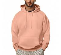 Zeiayuas Hoodie Herren Oversize Casual Kapuzenpullover Einfarbig Sweatshirt mit Kapuze Winter Herbst Pullover Lässig Lockere Kapuzenjacke Freizeit Outdoor Sportjacke Bequem Hoody mit Taschen