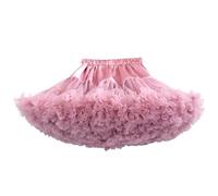 Zeiayuas Tüllrock Pink Damen kurz Minirock Sexy Petticoat 50er Tütü Rock Kurz Ballett Unterrock Damenrock Tüllrock Kur Tanzkleid tütü Unterrock Petticoat für Karneval Partykleid Tüll Crinoline