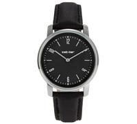 Zeit-Bar Funk-Armbanduhr Damen, Alu-Gehäuse, Leder-Uhrband