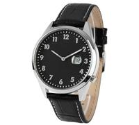 Zeit-Bar Funk-Armbanduhr für Damen und Herren, Edelstahl, mit Datums- und Sekundenanzeige