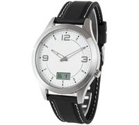 Zeit-Bar Funk-Armbanduhr Herren, Edelstahl, mit Datums- und Sekundenanzeige