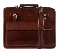 Time Resistance Zeitbeständigkeit Leder-Aktentasche - edle Ledertasche für Herren - Business-Aktentasche - Vintage-Aktentaschex (Braun)