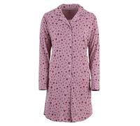 Zeitlos Damen Nachthemd Langarm Kragen Knopfleiste Blüten, Farbe:Altrosa, Größe:L