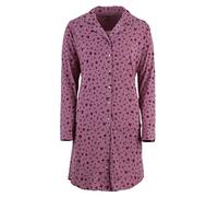 Zeitlos Damen Nachthemd Langarm Kragen Knopfleiste Blüten, Farbe:pink, Größe:M