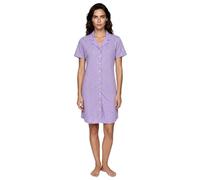 Zeitlos Nachthemd Damen Kurzarm Milla mit Zitronen M-2XL Schlafshirt durchgehende Knopfleiste mit Kragen