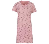 Zeitlos Nachthemd Damen Kurzarm Schmetterling Satinschleife Rüsche Sommer Schlafshirt, Farbe:rosa, Größe:M