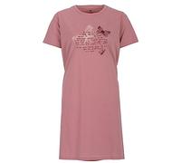 Zeitlos Nachthemd Damen Kurzarm Schmetterling Schlafshirt Rundhalsausschnitt M-2XL, Farbe:Altrosa, Größe:XL