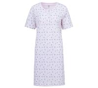 Zeitlos Nachthemd Damen Kurzarm Zweigen Knöpfe M-6XL Knopfleiste Schlafshirt, Farbe:rosa, Größe:5XL