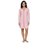 Zeitlos Nachthemd Damen Langarm Blumen Borte Schlafshirt M-2XL All-Over Muster, Farbe:rosa, Größe:L