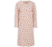 Zeitlos Nachthemd Damen Thermo Langarm Big Flower Blumen Knopfleiste Paspel, Farbe:apricot, Größe:M
