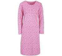 Zeitlos Nachthemd Damen Thermo Langarm Blümchen Mille Fleur Knopfleiste, Farbe:rosa, Größe:XXL