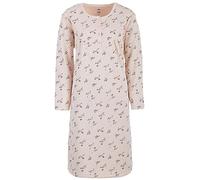 Zeitlos Nachthemd Damen Thermo Langarm Blumen Knopfleiste Paspel, Farbe:apricot, Größe:M