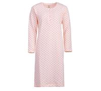 Zeitlos Nachthemd Damen Thermo Langarm Herzchen Knopfleiste, Größe:XL, Farbe:Apricot
