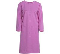 Zeitlos Nachthemd Damen Thermo Langarm Uni Knopfleiste Punkte, Farbe:pink, Größe:XXL
