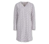 Zeitlos Nachthemd Fleur bleau Damen Thermo Langarm Rundhalsausschnitt Baumwolle Blumen, Farbe:Off-White, Größe:XXL