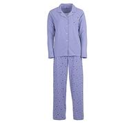 Zeitlos Pyjama Set Damen Langarm Auge Schlafanzug, Farbe:Flieder, Größe:XXL