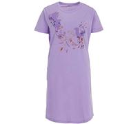 Zeitlos Schlafshirt Frauen Birdie Kurz Nachthemd Vogel Glitzer Print, Farbe:Flieder, Größe:XXL