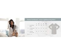 Zeitlos Thermo Nachthemd Blüten Kragen Damen Langarm Durchgehende Knopfleiste, Farbe:Flieder, Größe:L