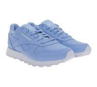 zeitlose Reebok Classic Leather Damen Turnschuhe Kinder City-Sneaker mit Echtleder EF3036 Hellblau 35 1/2