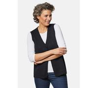 Zeitlose Strickweste mit V-Ausschnitt schwarz 52