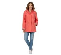 zeitlose Wedolina Linda Damen Übergangs-Jacke Kurz-Mantel mit abnehmbarer Kapuze sportliche Frühlings-Jacke 12210824 Pfirsich-Orange M