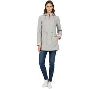 zeitlose Wedolina Linda Damen Übergangs-Jacke Kurz-Mantel mit abnehmbarer Kapuze sportliche Frühlings-Jacke 6556620 Grau L