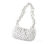 Zeiwohndc Koreanische Stile Umhängetasche für Frauen Polkas Dot Plissee Achselhöhle Einfache Schulter Mode Shopping Cloud Frauen Einfache Umhängetasche