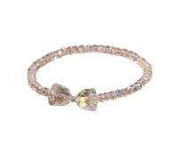 Zeiwohndc Modisches buntes künstliches Österreich Kristall Armband, funkelnde Steinperlen, elastische Kette, Armbänder, Armreif für Frauen und Mädchen, Kristall Armband für Frauen