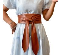 Zeiwohndc Zarter Breiter Cinches Gürtel Für Kleid Mehrfarbiger Gürtel Zum Selbstbinden Übergröße Gürtel Einfarbig Für Kleid Hemd