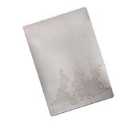 Zeizafa Reisepasshülle aus Leder mit anpassbarer Weltkarte und Kreuzstichen, Reisezubehör, Geschenk für Reisen, Erinnerungsverfolgung