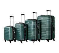 Zelsius Koffer Set 4 Stück, Petrol Grün | ABS Hartschalenkoffer mit Zahlenschloss, 4 Rollen und Innen Trennwand | Handgepäckkoffer, Hartschalenkoffer Set 4 teilig, Trolley, Koffer Groß