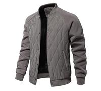 ZEMALON Jacke Herren Urban Klassisch Trend Outdoorjacke Herren Casual Mode Sport Übergangsjacke Herren Komfortabel All-Match Warm Langarm Jacke Herren B-Grey XL