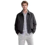 ZEMALON Licht Jacke Herren Jugend All-Match Outdoorjacke Herren Slim Fit Trend Klassisch Übergangsjacke Herren Urlaub Mode Casual Langarm Jacke Herren G-Dark Grey M