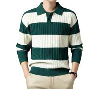 ZEMALON Sweater Herren Casual Mode Warm Knit Sweater Herren Klassisch All-Match Langarm Sweater Herren Slim Fit Weich Komfortabel Strickpullover Herren C-Green M