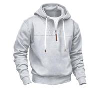 ZEMALON Sweatshirt Herren Casual Mode Ohne Kapuze Tops Jugend Klassisch Sportshirt Regular Fit Persönlichkeit Trend Langärmeliges Pullover N-Light Grey L