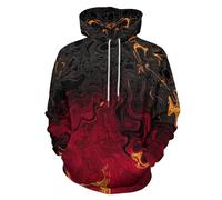 ZEMALON Sweatshirt Herren Casual Mode Sport Long Sleeve Hoodie Herren 3D Digitales Drucken Langärmeliges Sweatshirt Herren Jugend Persönlichkeit Trend Kapuzen Herren AA-04 XL