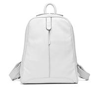 zency Einfacher Echtleder-Rucksack für Damen, Laptop, lässiger Rucksack, Damen-Reisetasche, Weiss/opulenter Garten, length*height*width=27x32x12cm, Rucksack