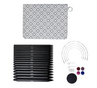 Zenlir 9 Paar austauschbare Rundstricknadel-Set, 3,0 mm - 6,0 mm, Aluminium-Stricknadel-Set zum Stricken von Pulloversocken